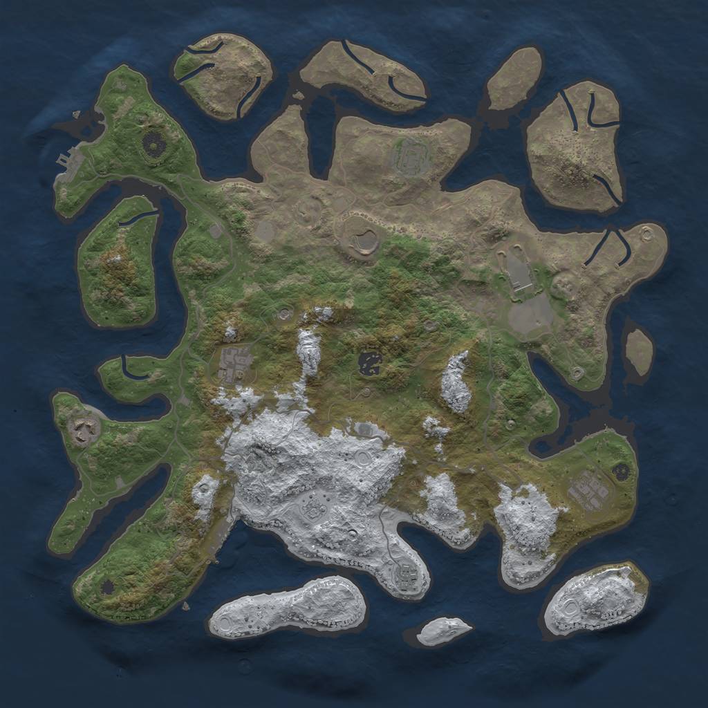 Rust Map: Procedural Map, Size: 4250, Seed: 4482910, 17 Monuments