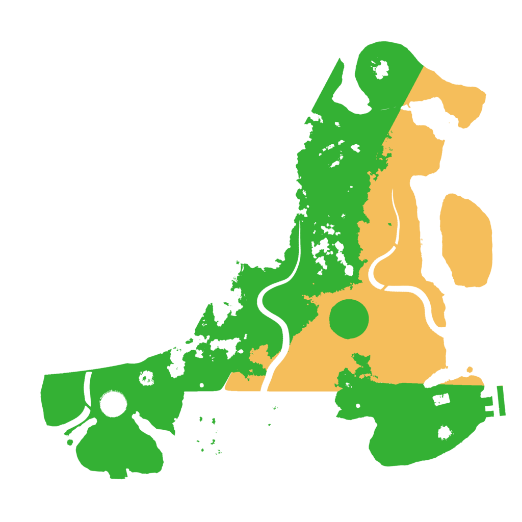 Biome Rust Map: Procedural Map, Size: 3500, Seed: 4996221