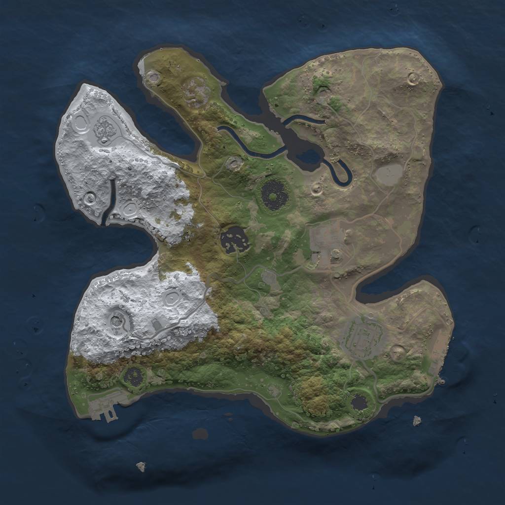 Rust Map: Procedural Map, Size: 2700, Seed: 106, 12 Monuments