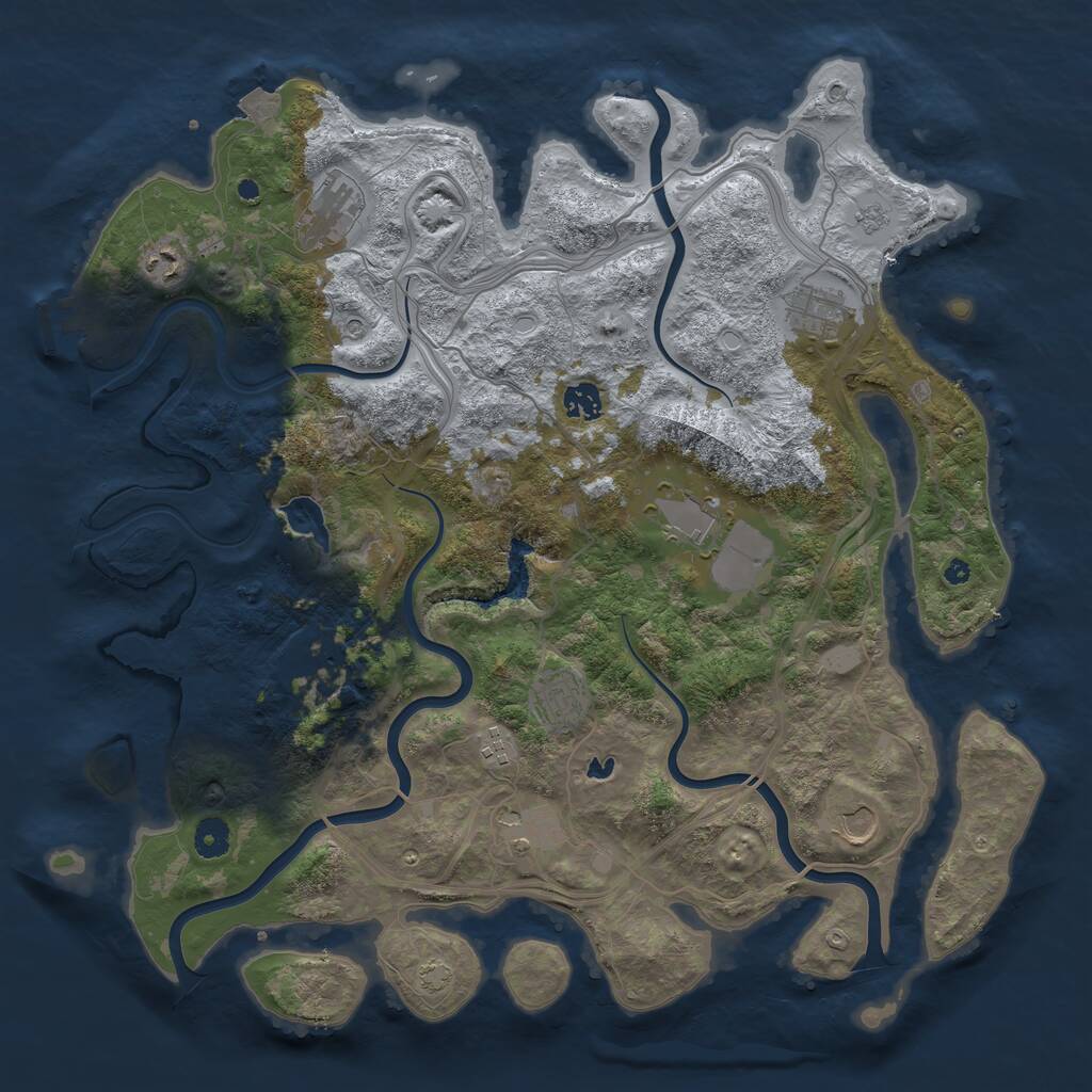 Rust Map: Procedural Map, Size: 4250, Seed: 1572797, 15 Monuments