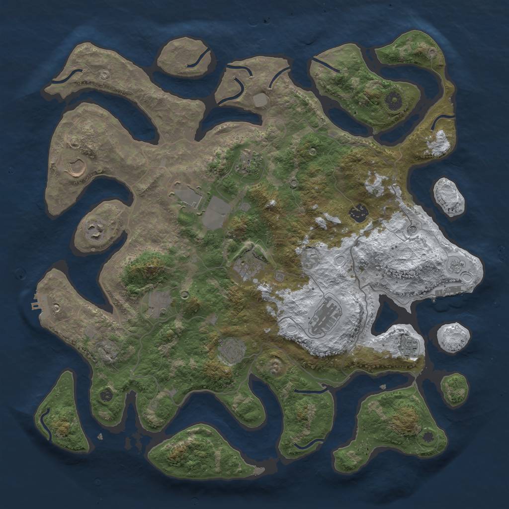 Rust Map: Procedural Map, Size: 4250, Seed: 5708754, 19 Monuments