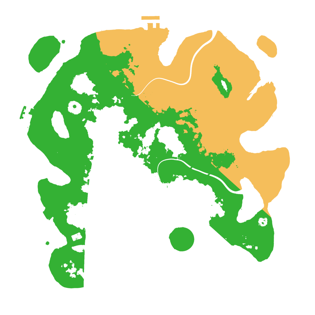 Biome Rust Map: Procedural Map, Size: 3500, Seed: 4134837