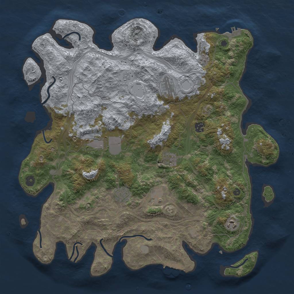 Rust Map: Procedural Map, Size: 4250, Seed: 4498136, 15 Monuments