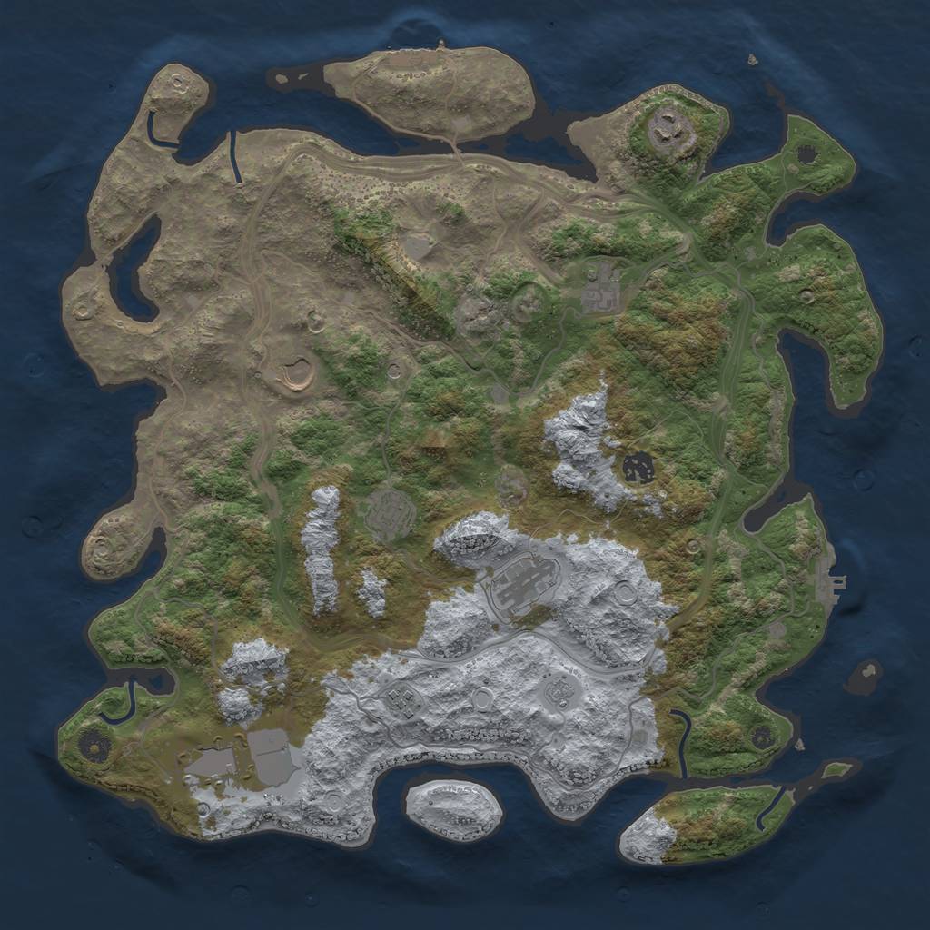 Rust Map: Procedural Map, Size: 4250, Seed: 5765738, 15 Monuments
