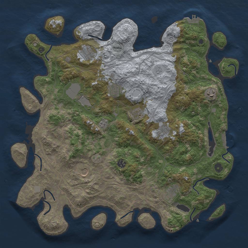 Rust Map: Procedural Map, Size: 4250, Seed: 5038307, 17 Monuments