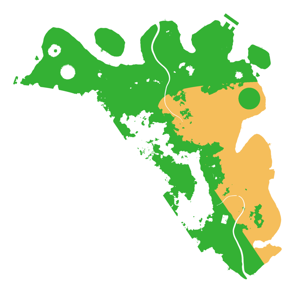 Biome Rust Map: Procedural Map, Size: 3700, Seed: 66835