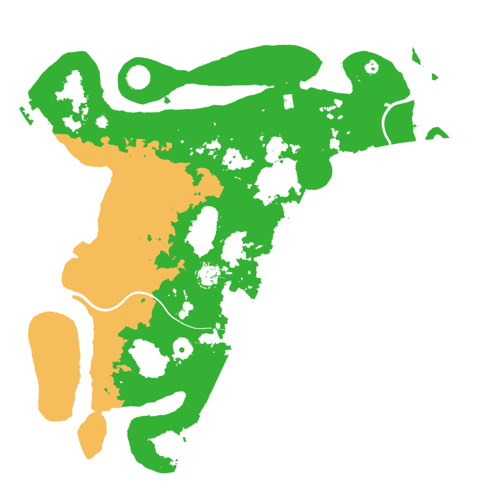 Biome Rust Map: Procedural Map, Size: 3700, Seed: 4954499