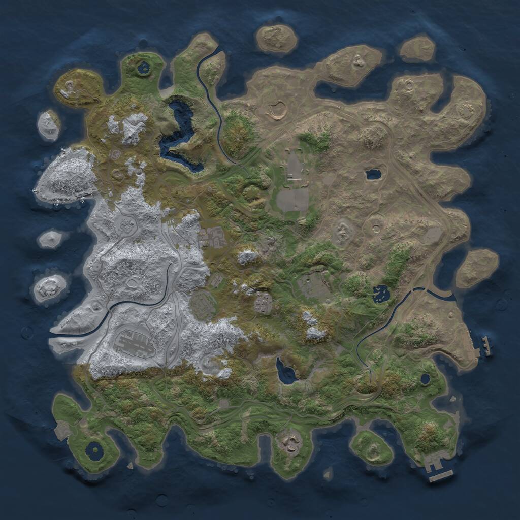 Rust Map: Procedural Map, Size: 4250, Seed: 1633655, 15 Monuments