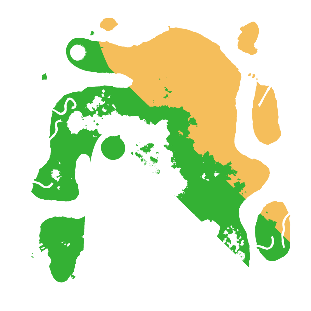 Biome Rust Map: Procedural Map, Size: 3500, Seed: 87911