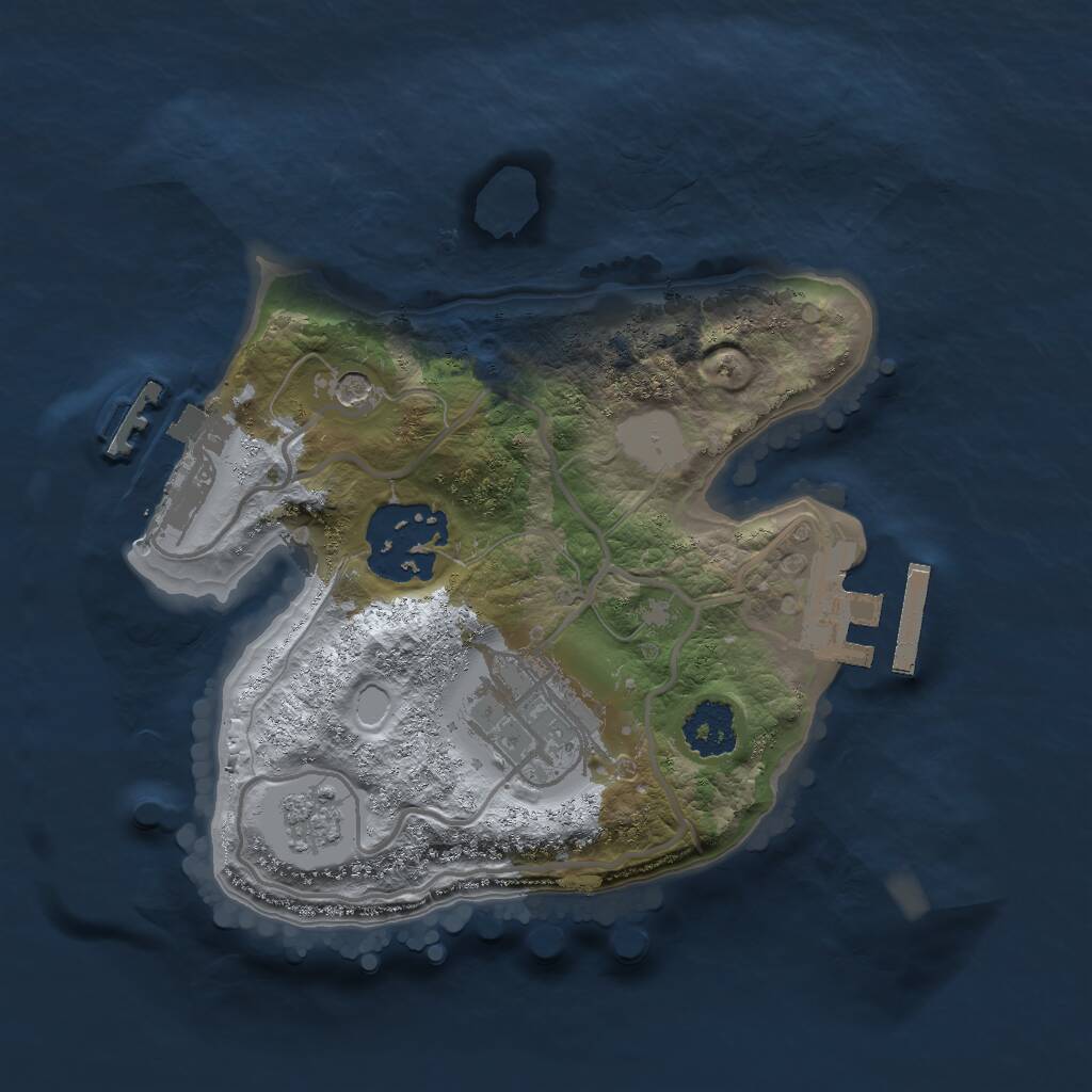 Rust Map: Procedural Map, Size: 2000, Seed: 550335880, 7 Monuments