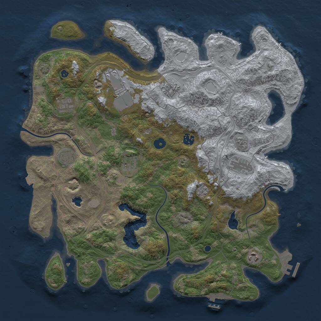 Rust Map: Procedural Map, Size: 4250, Seed: 2731771, 15 Monuments