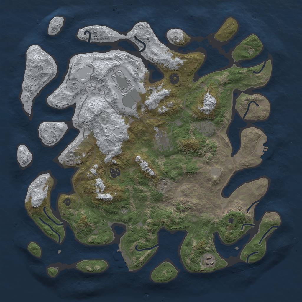 Rust Map: Procedural Map, Size: 4250, Seed: 2060585, 15 Monuments