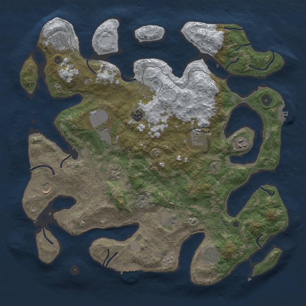 Rust Map: Procedural Map, Size: 4250, Seed: 348331, 19 Monuments