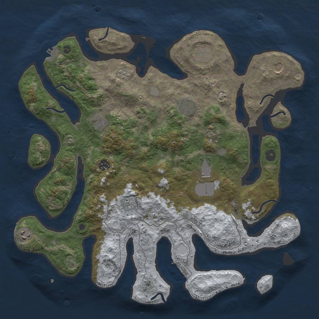 Rust Map: Procedural Map, Size: 4250, Seed: 797613, 19 Monuments