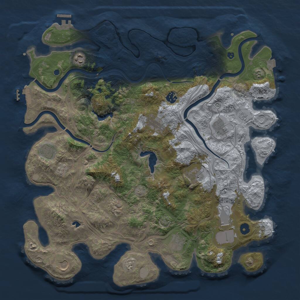 Rust Map: Procedural Map, Size: 4250, Seed: 6326931, 17 Monuments
