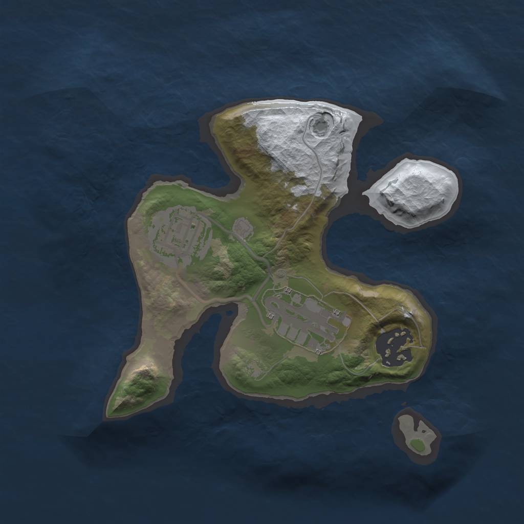 Rust Map: Barren, Size: 2000, Seed: 353341, 5 Monuments
