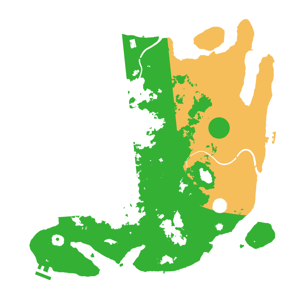 Biome Rust Map: Procedural Map, Size: 3700, Seed: 28313
