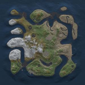 Thumbnail Rust Map: Procedural Map, Size: 3250, Seed: 123456, 13 Monuments