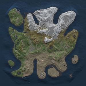 Thumbnail Rust Map: Procedural Map, Size: 3500, Seed: 1010, 17 Monuments