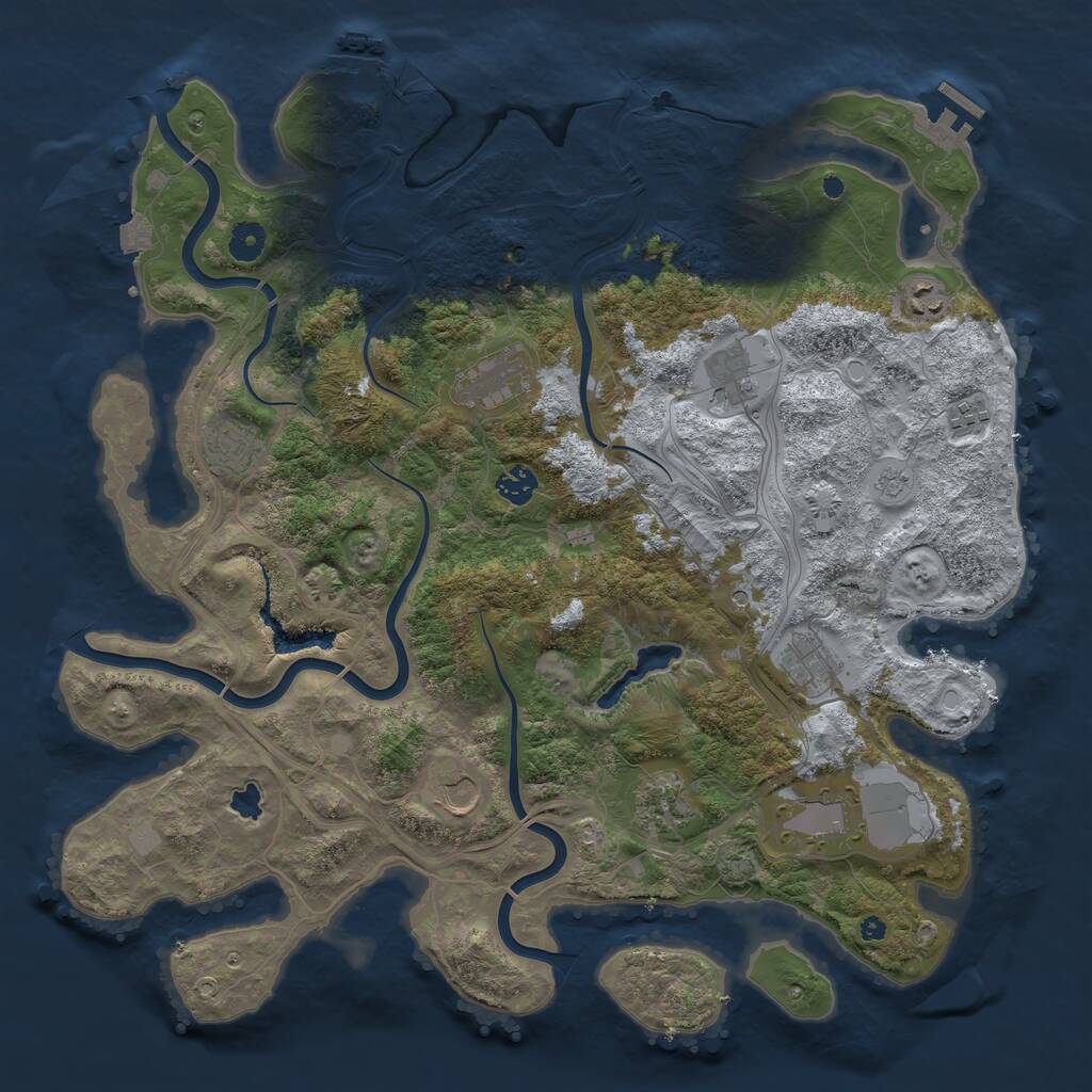 Rust Map: Procedural Map, Size: 4250, Seed: 241227, 16 Monuments