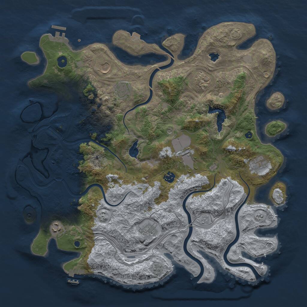 Rust Map: Procedural Map, Size: 4250, Seed: 2082084, 15 Monuments