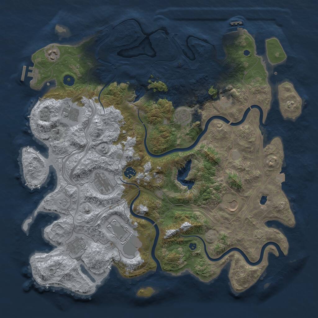 Rust Map: Procedural Map, Size: 4269, Seed: 253, 16 Monuments