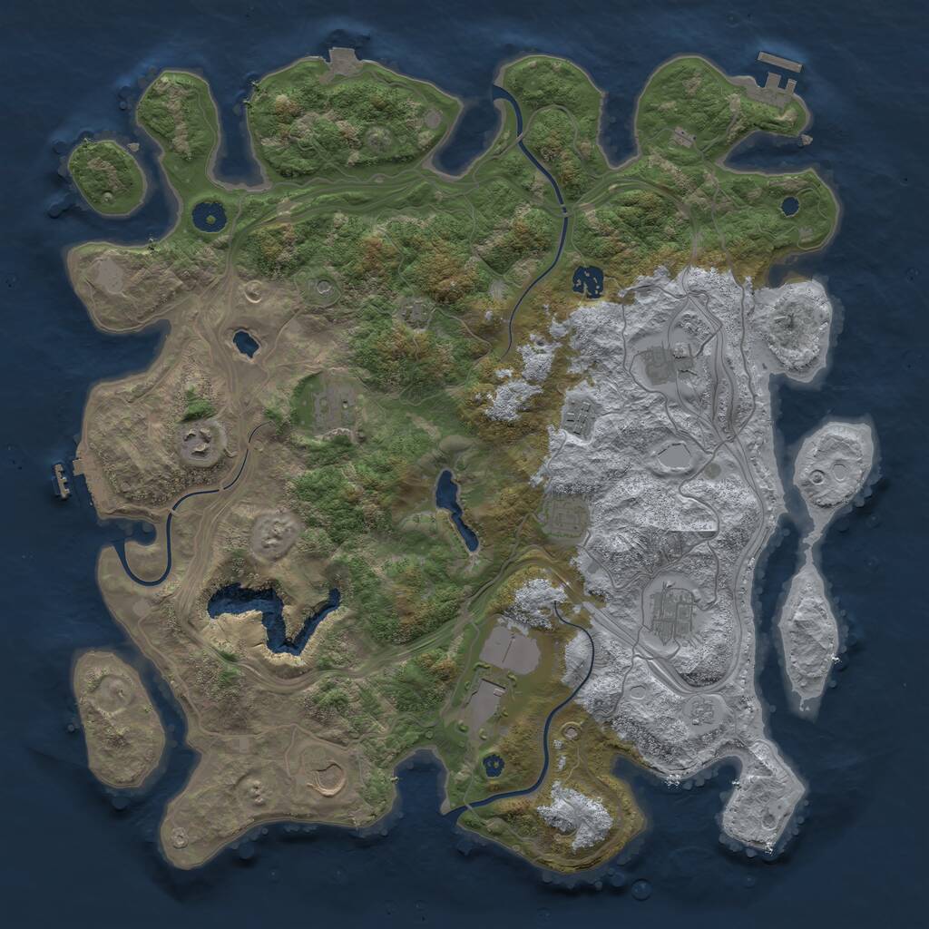 Rust Map: Procedural Map, Size: 4250, Seed: 168191764, 15 Monuments
