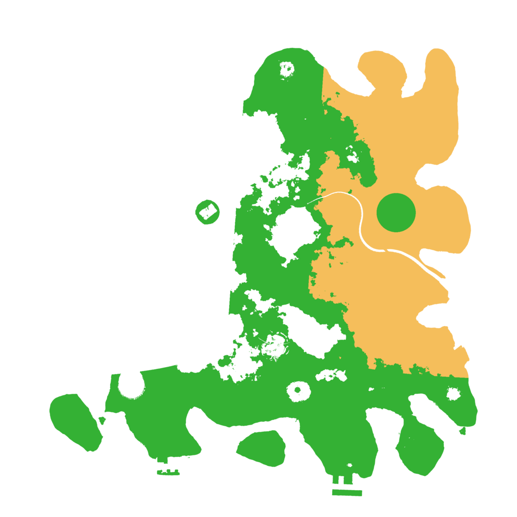 Biome Rust Map: Procedural Map, Size: 3500, Seed: 4121257