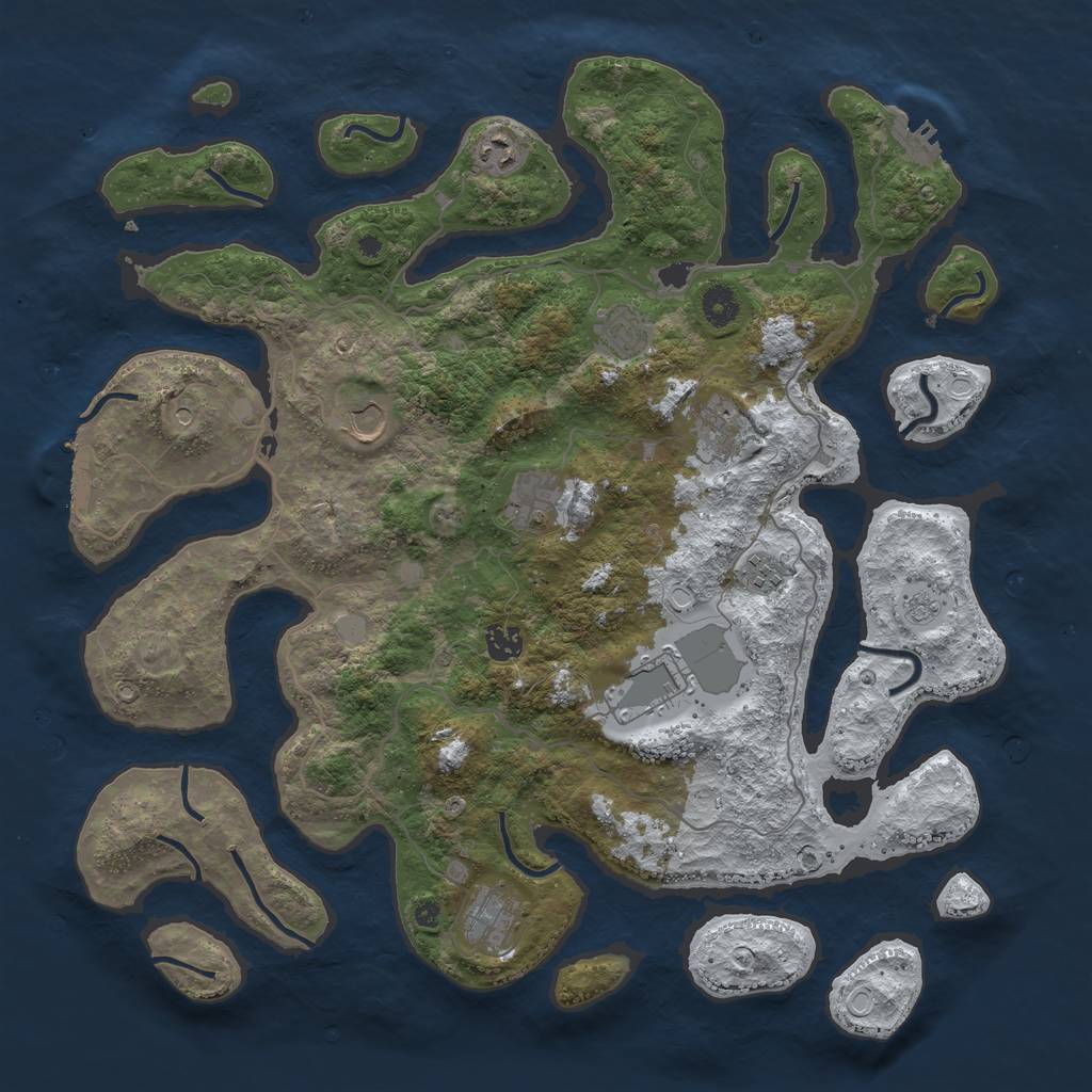 Rust Map: Procedural Map, Size: 4250, Seed: 5717788, 18 Monuments