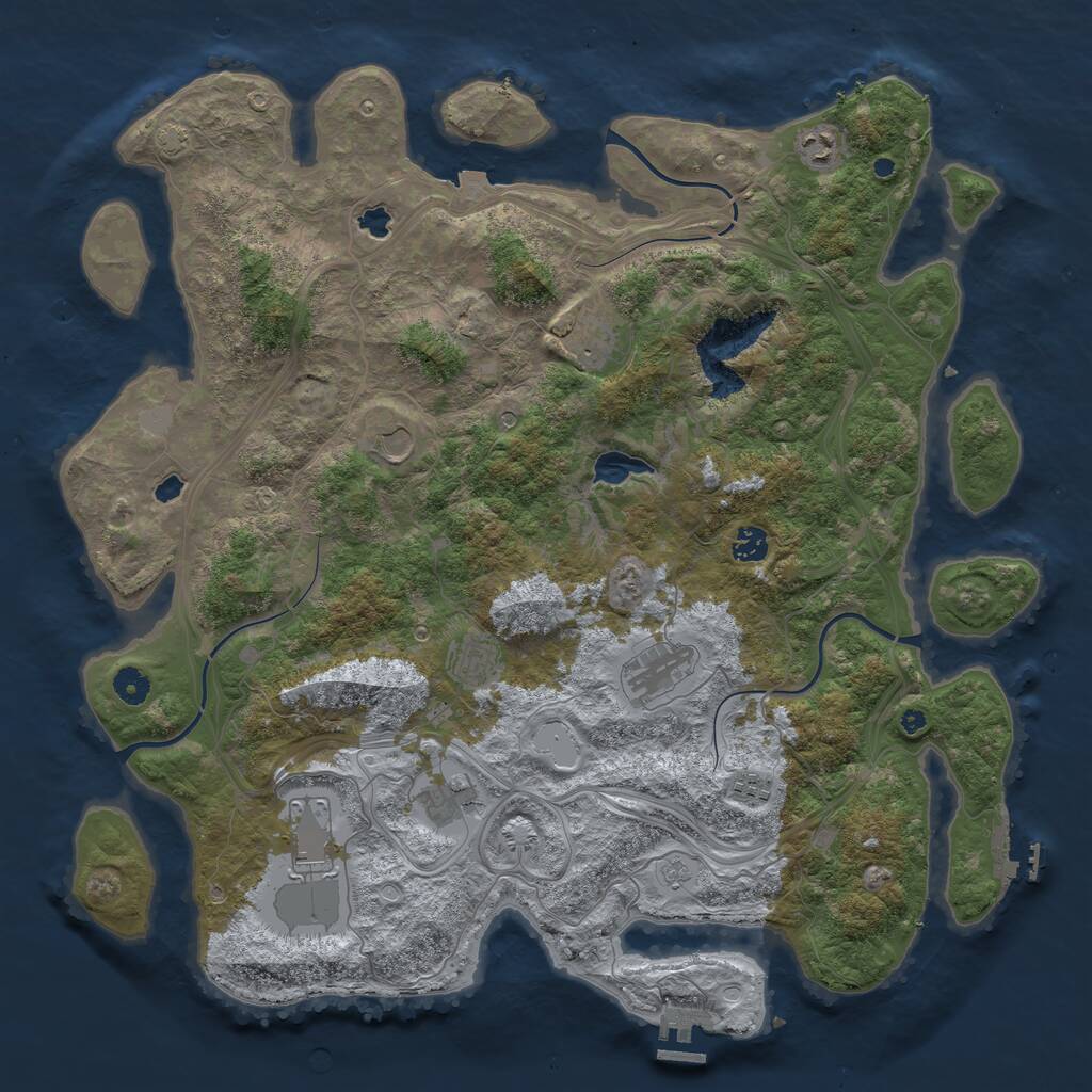 Rust Map: Procedural Map, Size: 4500, Seed: 1611723, 15 Monuments