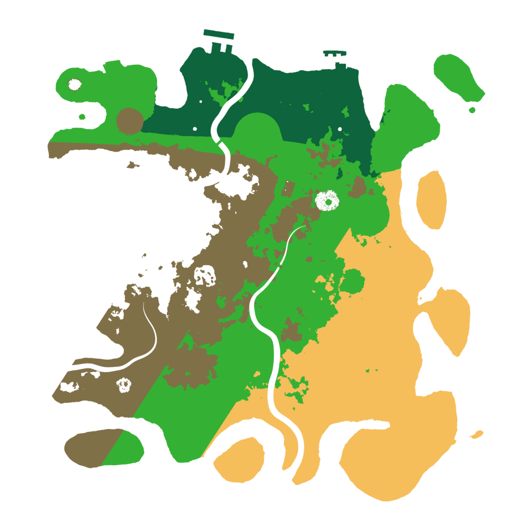 Biome Rust Map: Procedural Map, Size: 3500, Seed: 955567