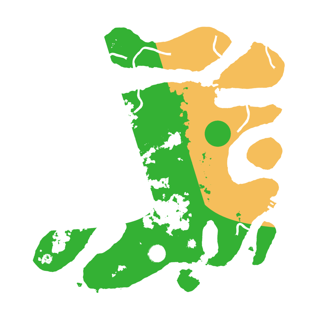 Biome Rust Map: Procedural Map, Size: 3200, Seed: 25322