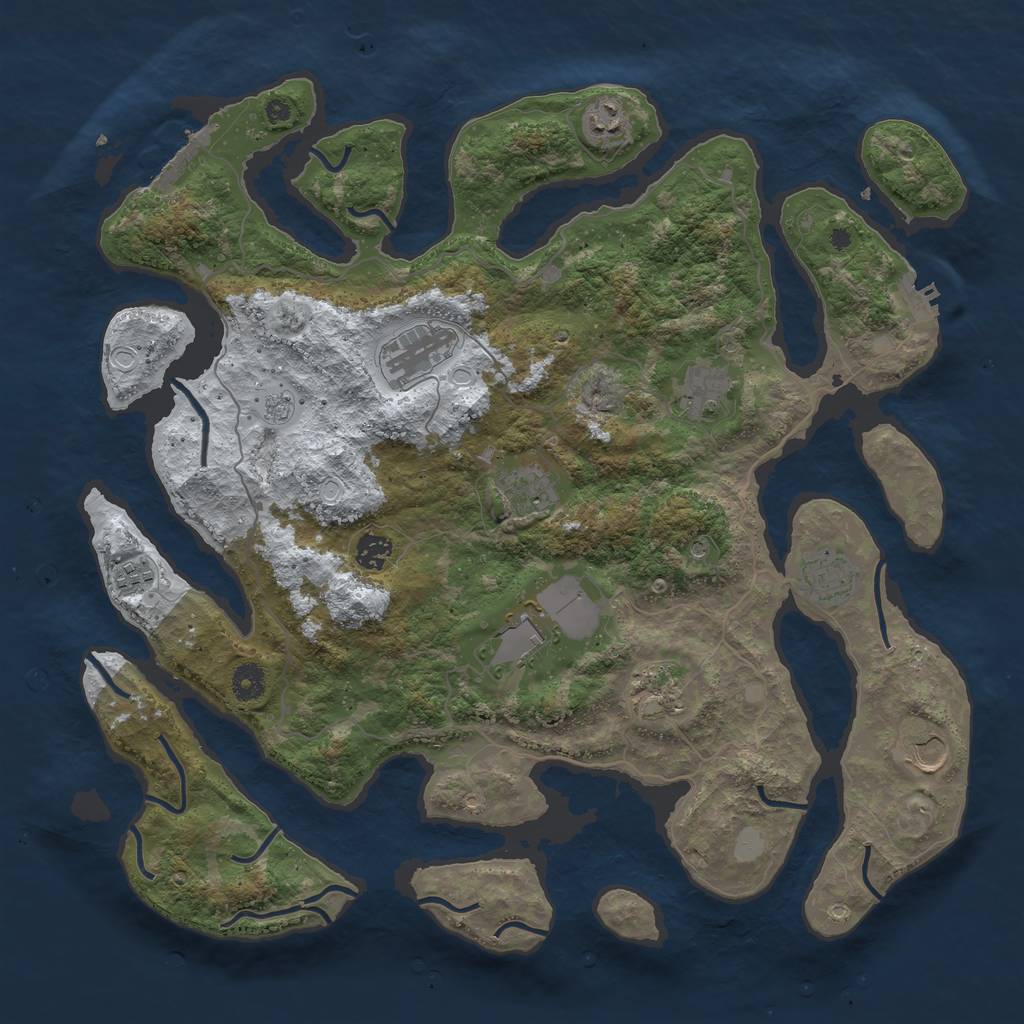 Rust Map: Procedural Map, Size: 4250, Seed: 2900232, 19 Monuments