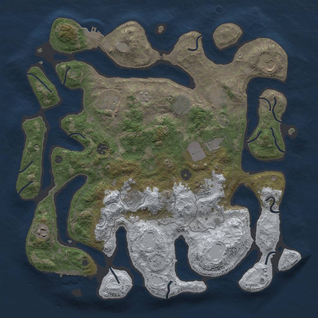 Rust Map: Procedural Map, Size: 4250, Seed: 512228, 19 Monuments
