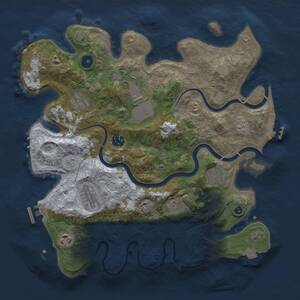 Thumbnail Rust Map: Procedural Map, Size: 3600, Seed: 76, 14 Monuments