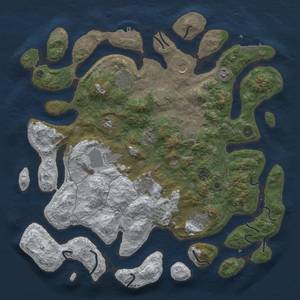 Thumbnail Rust Map: Procedural Map, Size: 4500, Seed: 9101996, 19 Monuments