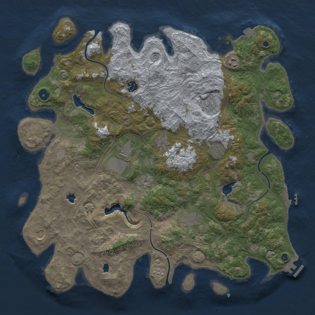 Rust Map: Procedural Map, Size: 4500, Seed: 6267502, 15 Monuments
