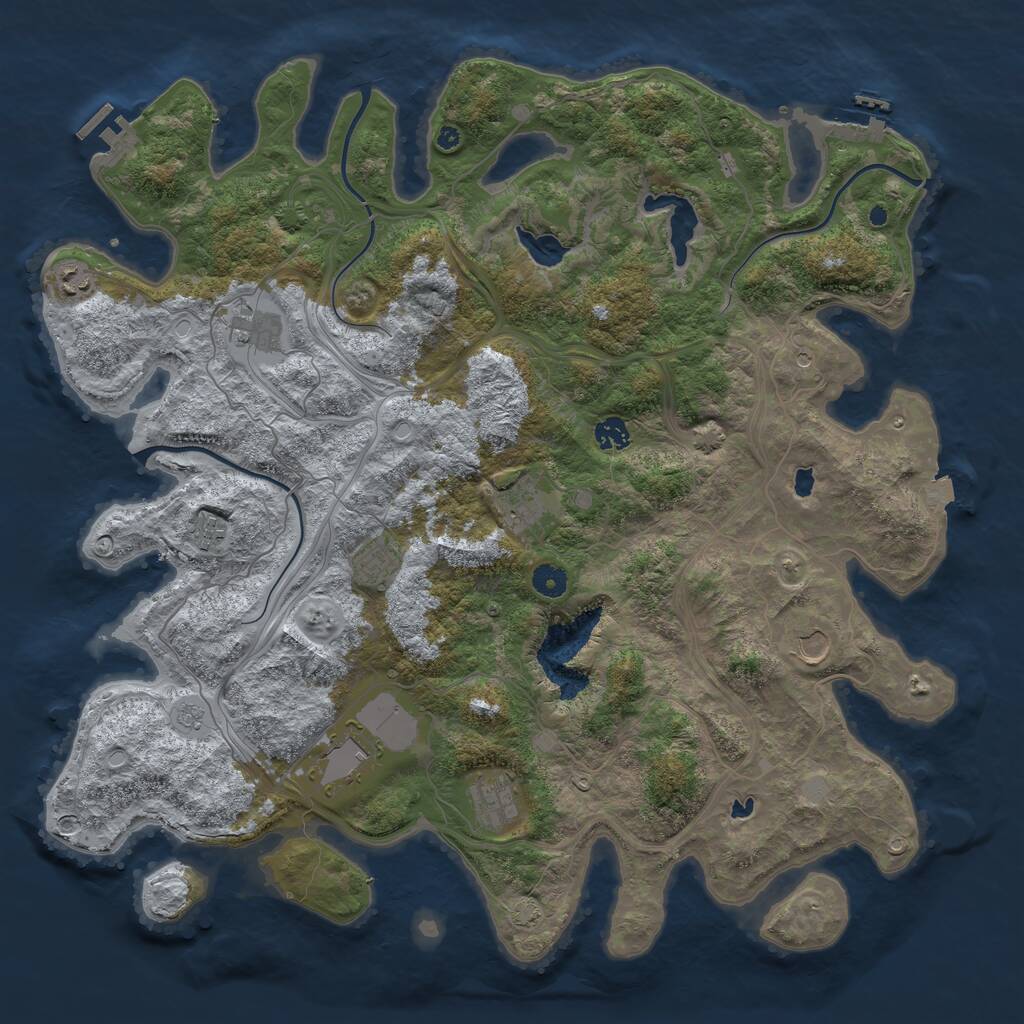 Rust Map: Procedural Map, Size: 4500, Seed: 6265481, 15 Monuments