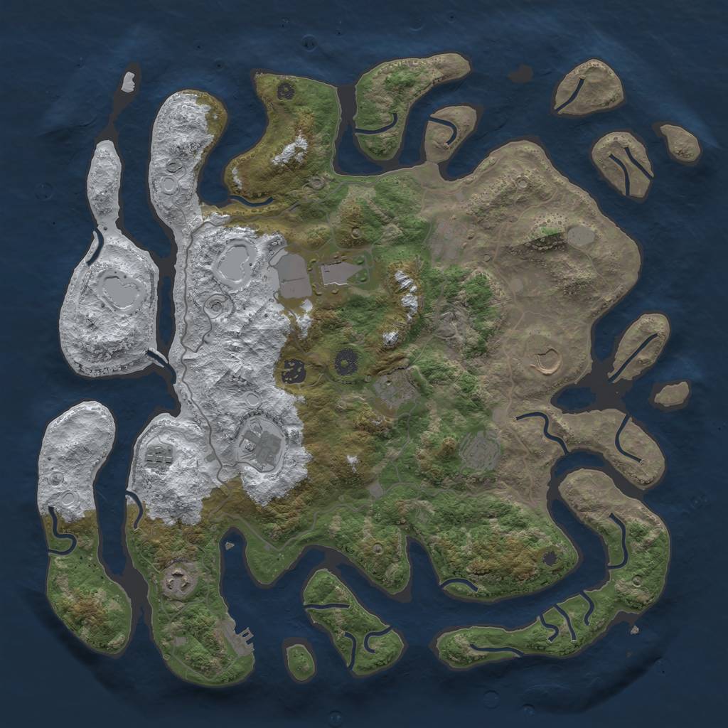 Rust Map: Procedural Map, Size: 4250, Seed: 4753024, 16 Monuments