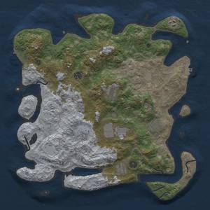 Thumbnail Rust Map: Procedural Map, Size: 4000, Seed: 57, 17 Monuments