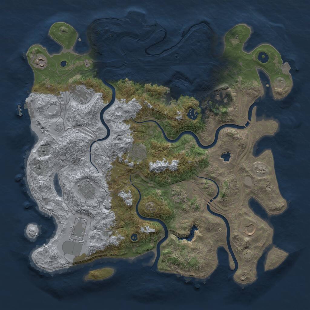 Rust Map: Procedural Map, Size: 4250, Seed: 1806490, 16 Monuments