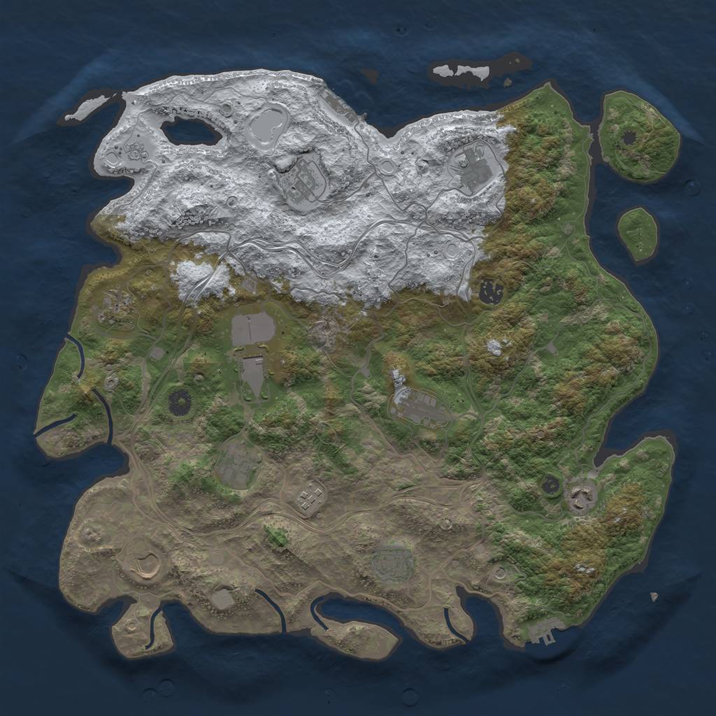 Rust Map: Procedural Map, Size: 4250, Seed: 4401337, 20 Monuments