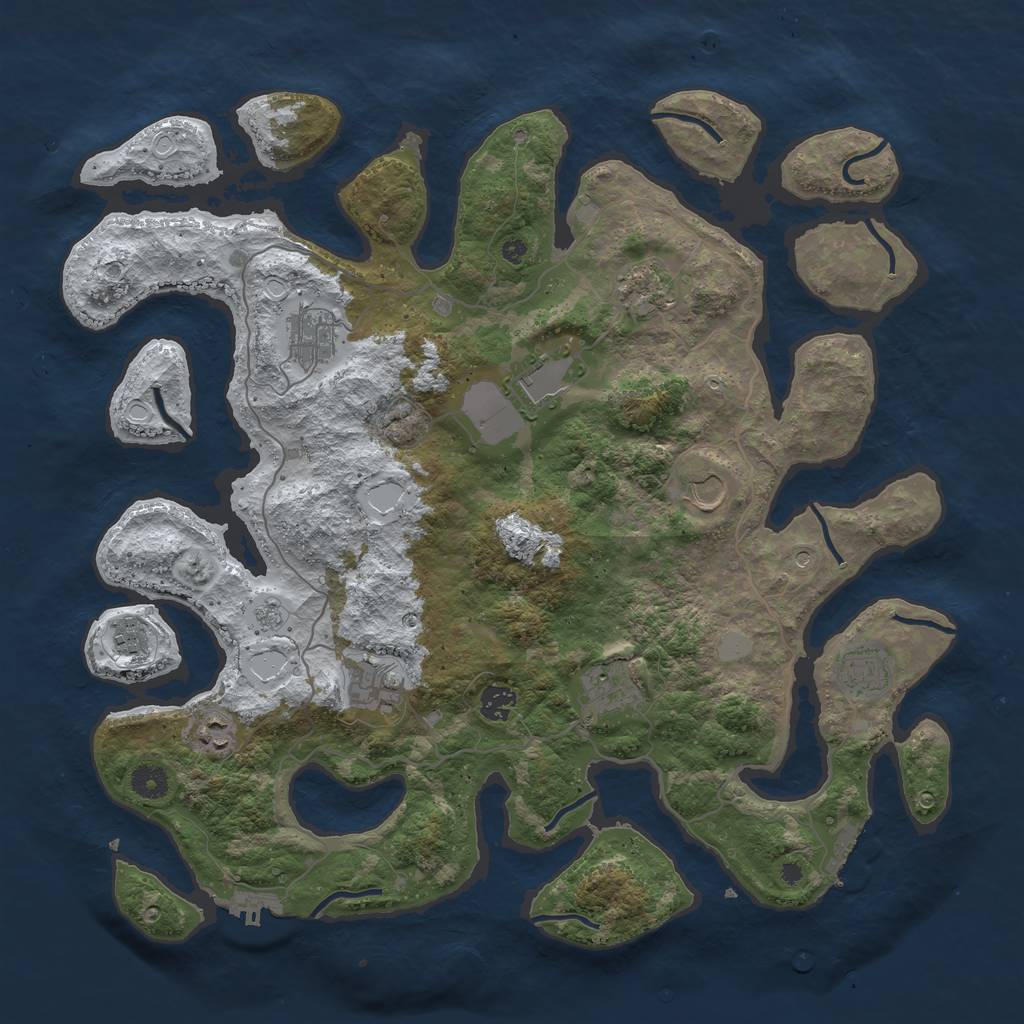 Rust Map: Procedural Map, Size: 4250, Seed: 903699, 19 Monuments