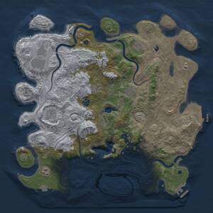 Thumbnail Rust Map: Procedural Map, Size: 4250, Seed: 1069551142, 15 Monuments