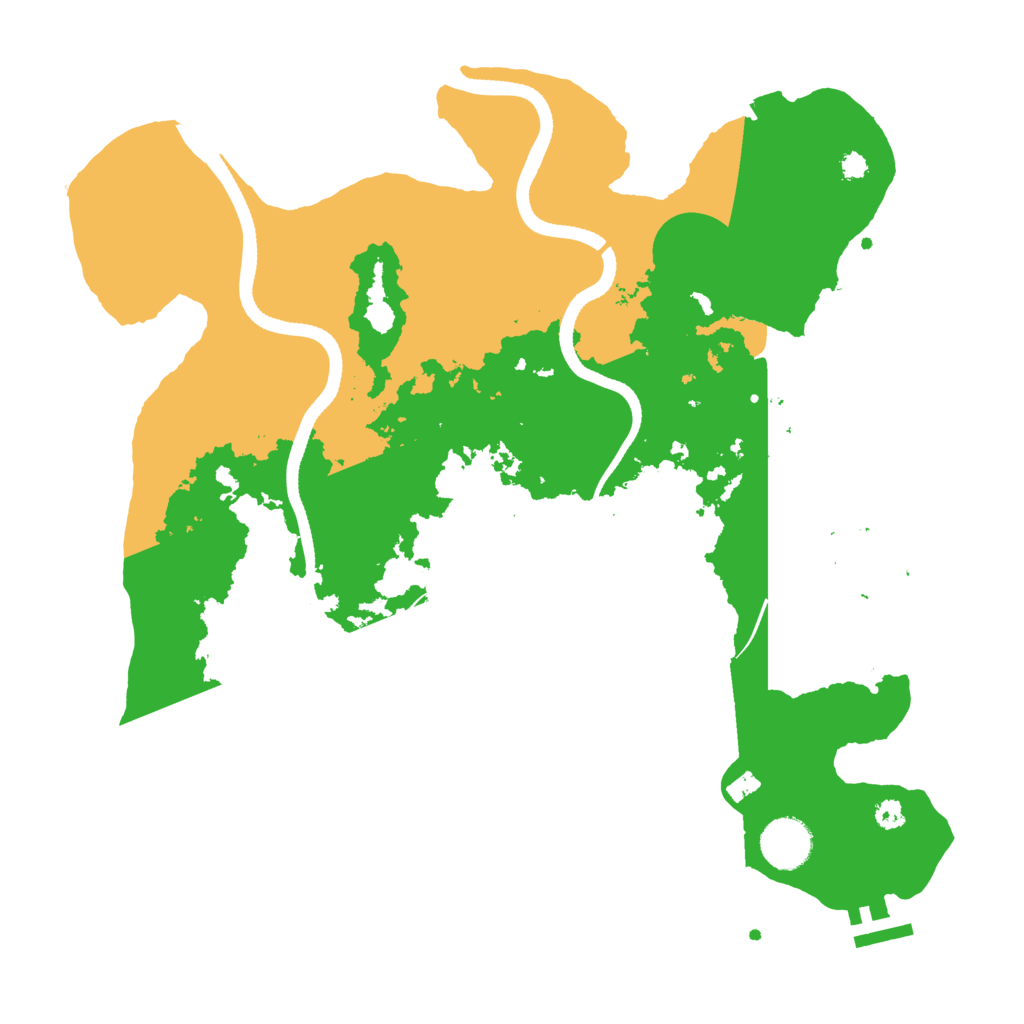 Biome Rust Map: Procedural Map, Size: 3500, Seed: 896265