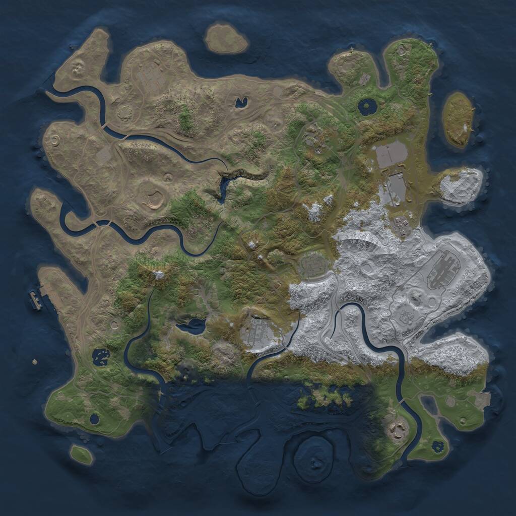 Rust Map: Procedural Map, Size: 4250, Seed: 5983297, 15 Monuments