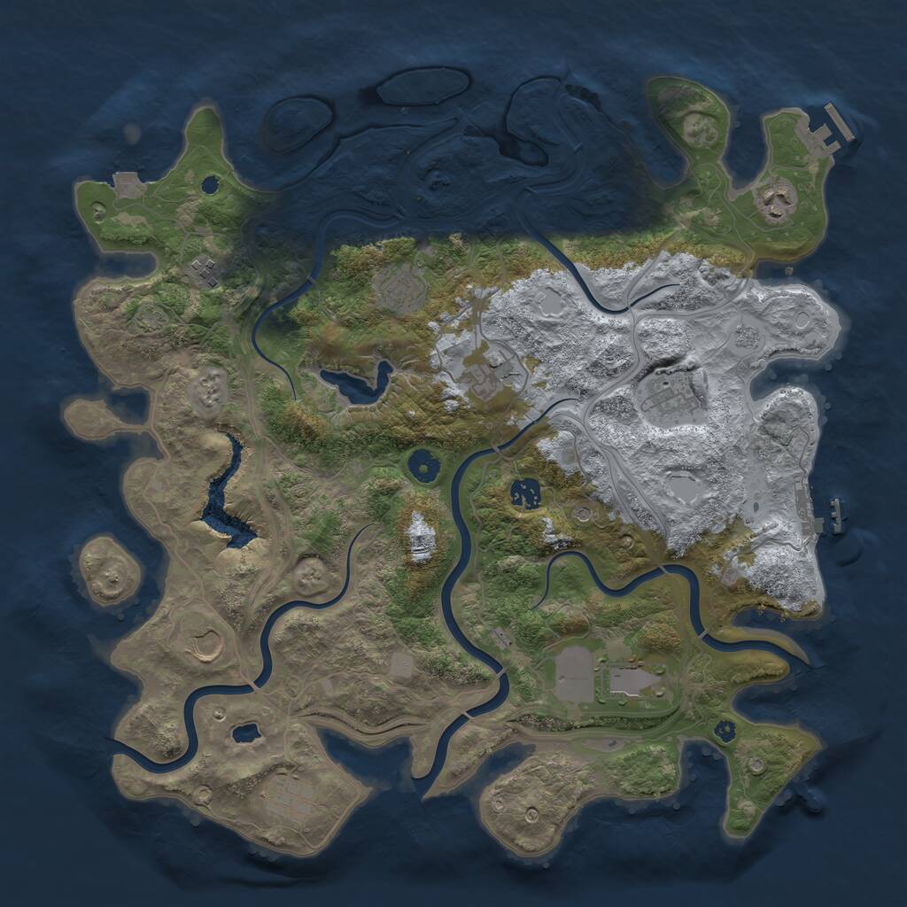 Rust Map: Procedural Map, Size: 4250, Seed: 3330288, 15 Monuments