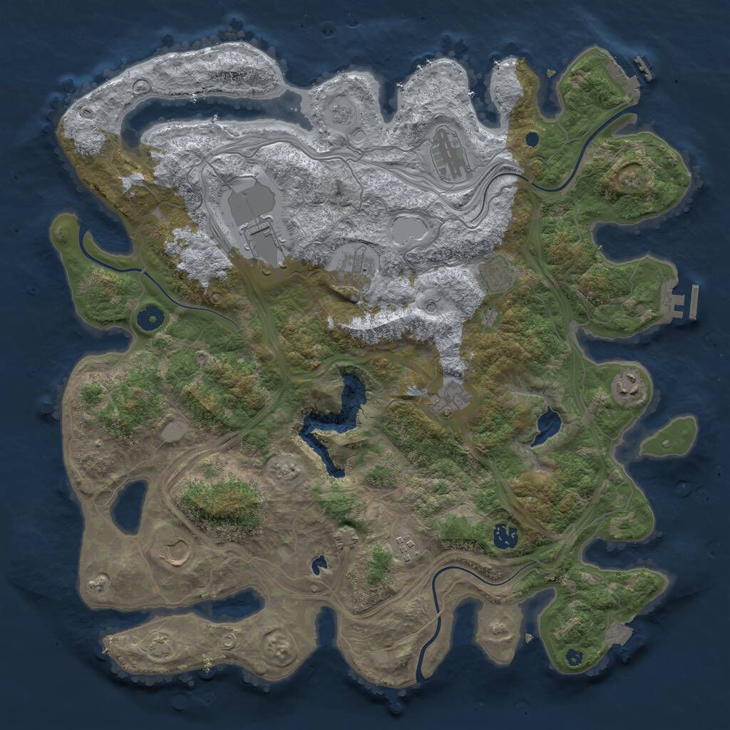Rust Map: Procedural Map, Size: 4250, Seed: 3544123, 15 Monuments
