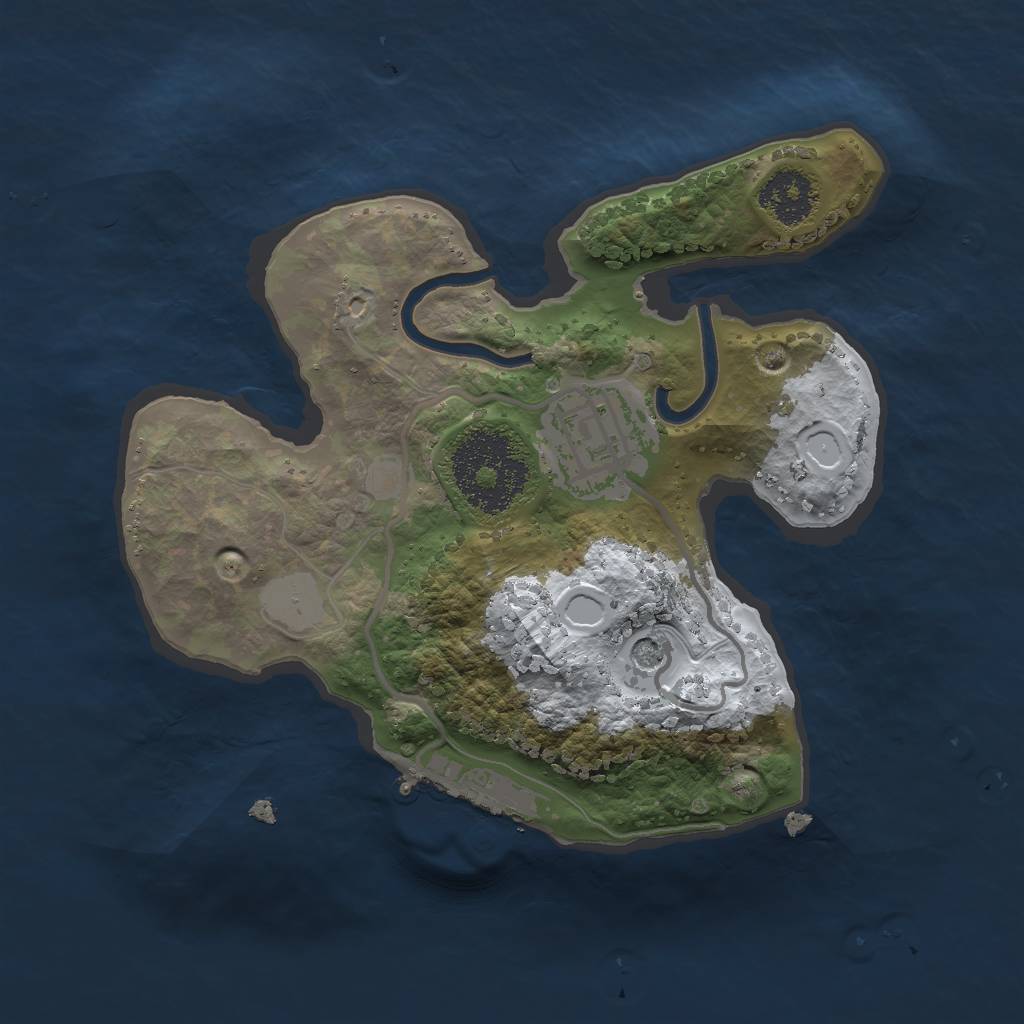 Rust Map: Procedural Map, Size: 1997, Seed: 50500, 8 Monuments