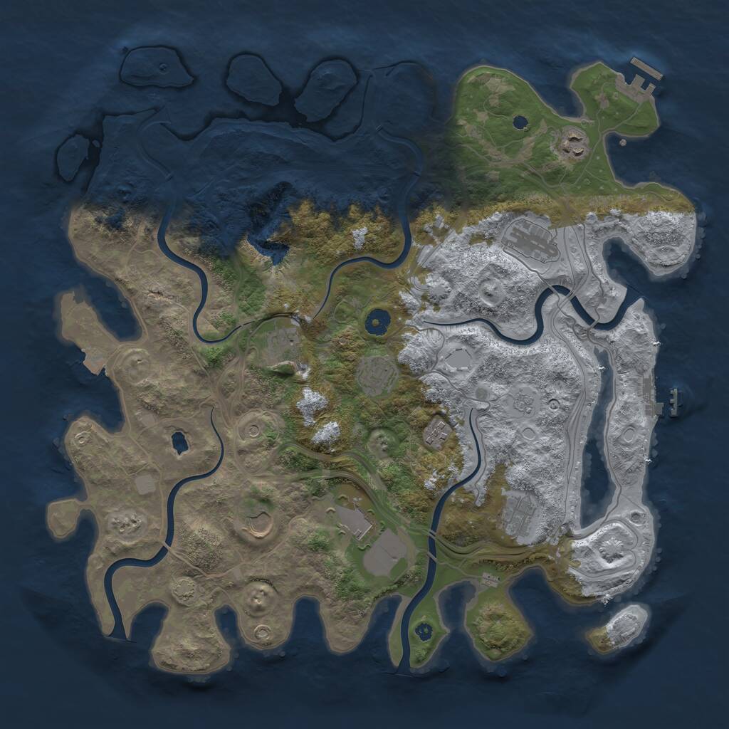 Rust Map: Procedural Map, Size: 4250, Seed: 778104, 14 Monuments